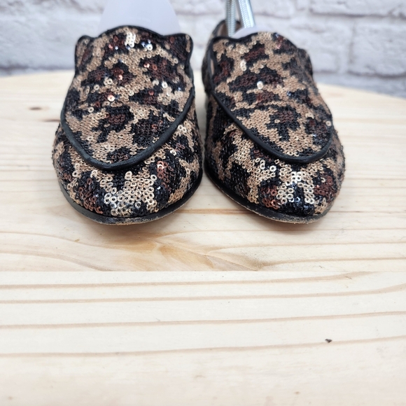Kate Spade Caty Cape Sequined Leopard Print Loafers Size 7M - Picture 3 of 13
